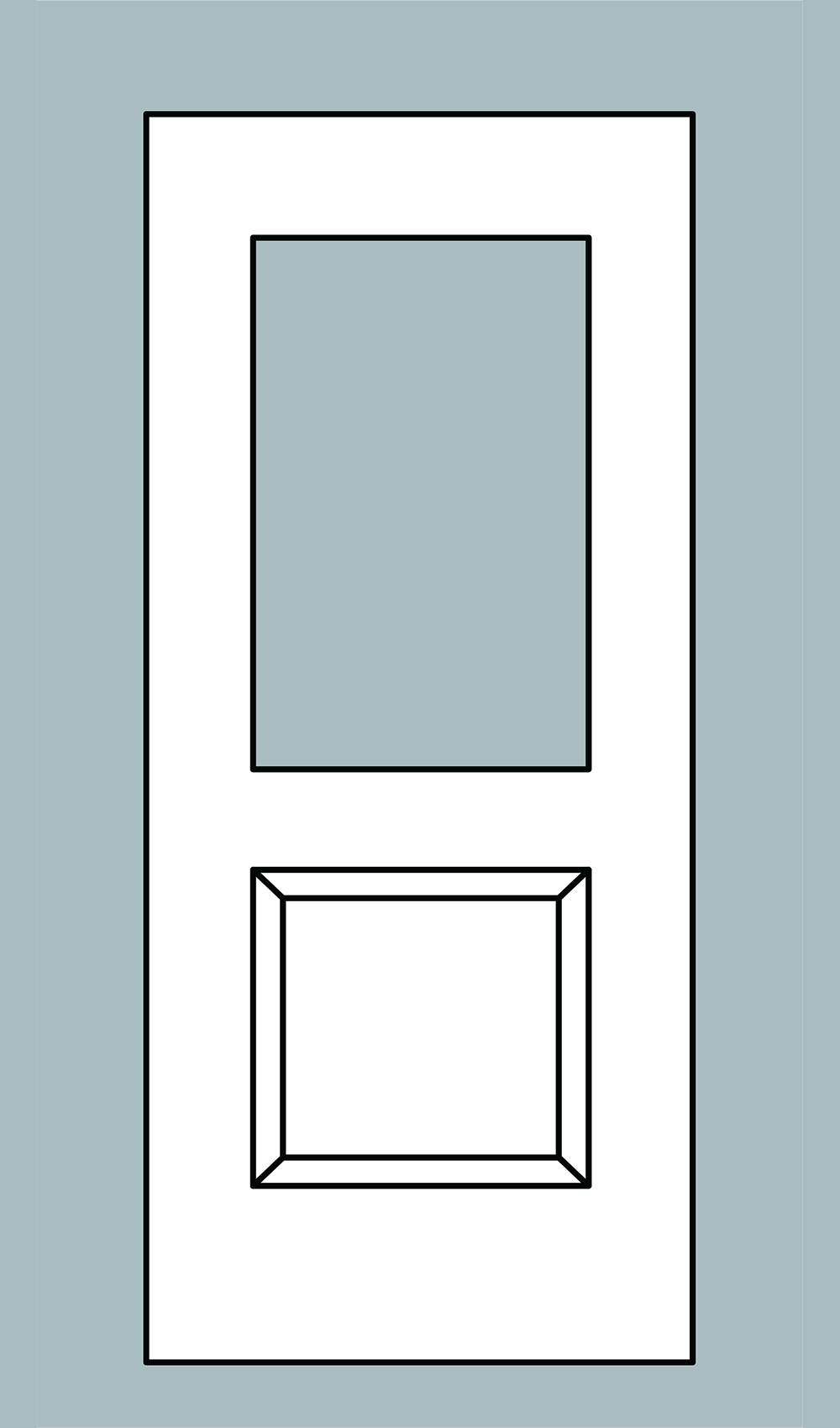 Cutout Half Lite Panel