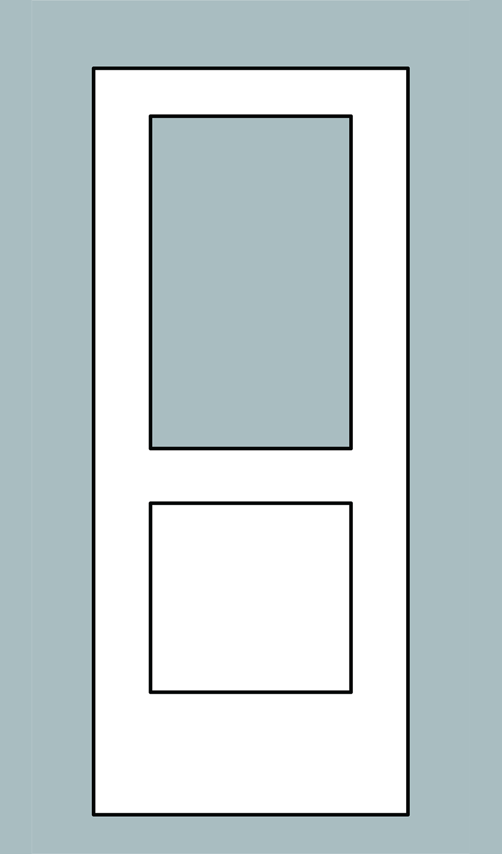 Cutout Half Lite Panel Shaker