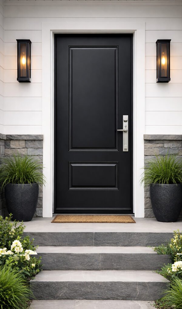 Raised Panel Door on house