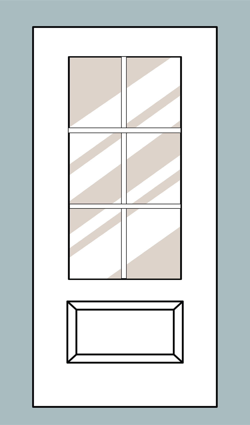 Flush Glazed Lite Panel L
