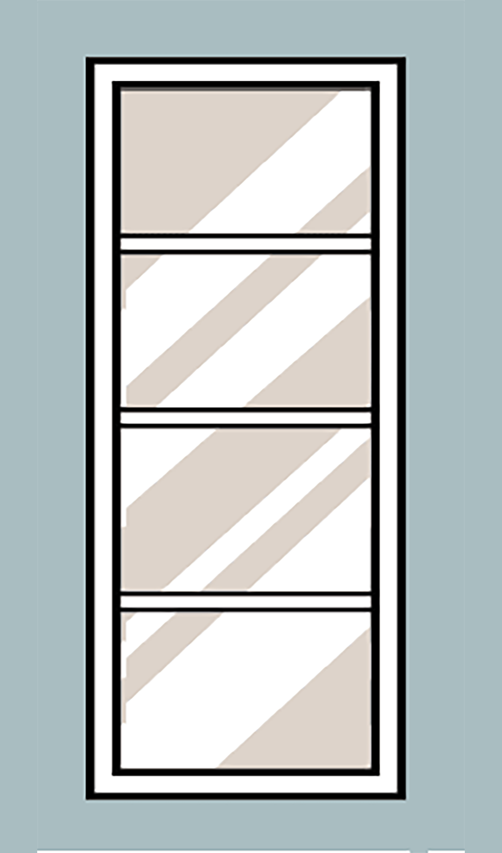 Flush Glazed Lite Horizontal Slim Profile