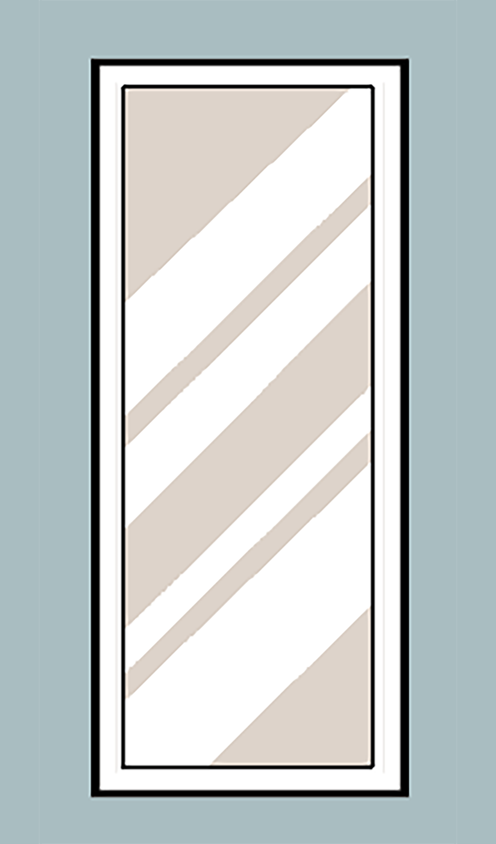 Flush Glazed fullview Cross Slim Profile