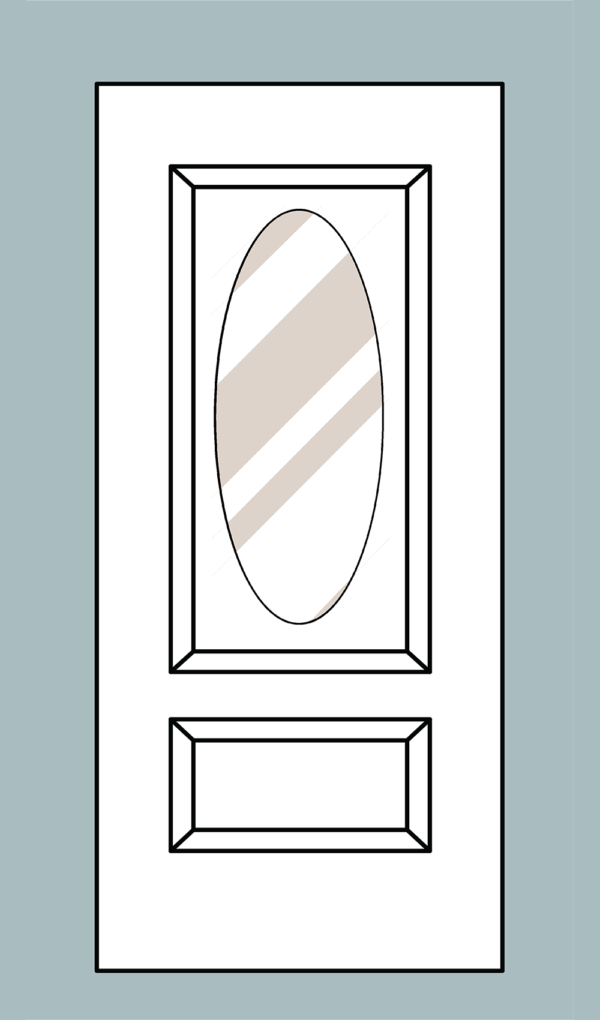 Flush Glazed Oval Panel