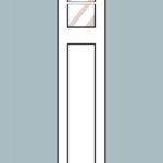 Flush Glazed Craftsman Shaker sidelite with grid