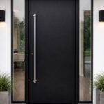 Flush door on a house