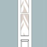 Mahogany Textured Lite Flush Glazed Lite Sidelite Raised Panel Fiberglass Door