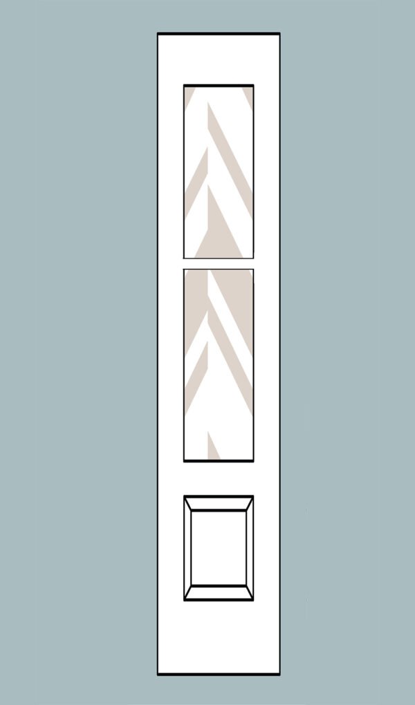 Mahogany Textured Lite Flush Glazed Lite Sidelite Raised Panel Fiberglass Door