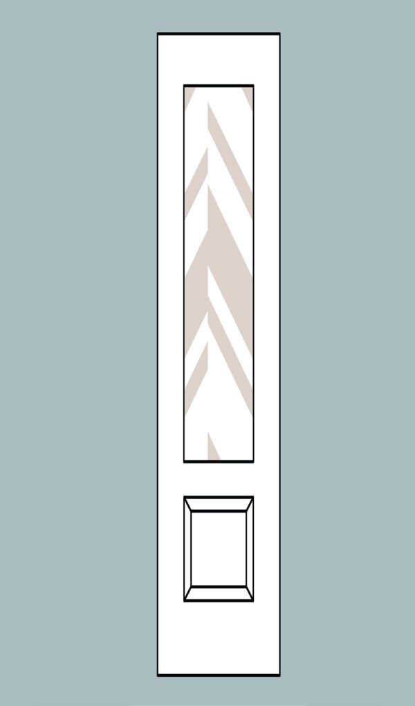 Mahogany Textured Lite Flush Glazed Sidelite Raised Panel Fiberglass Door