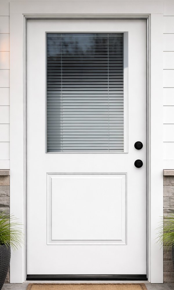 Minblind panel bottom raised panel on a house